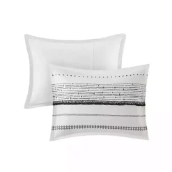 New Kirklands Home Mia White Striped 3-pc. King Comforter Set