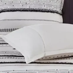 New Kirklands Home Mia White Striped 3-pc. King Comforter Set