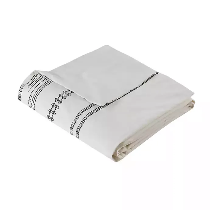 Kirklands Home Mia Striped 3-pc. King Duvet Cover Set White