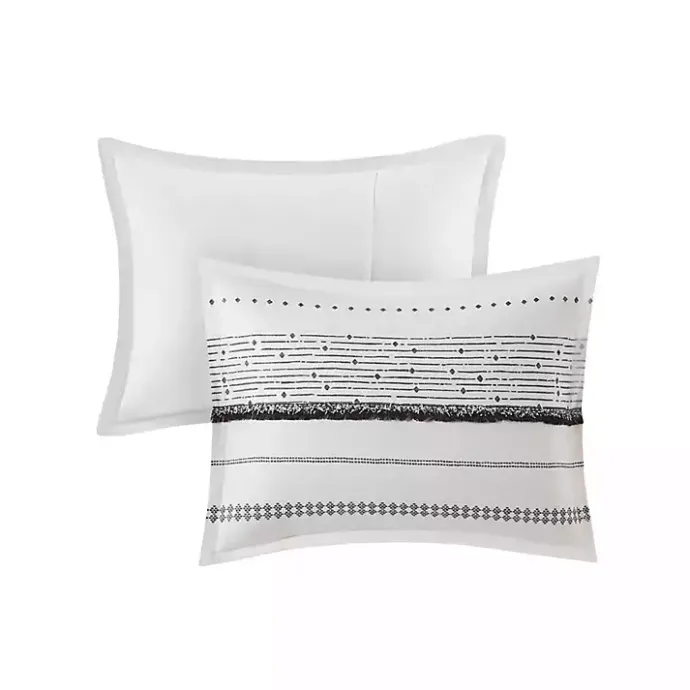 Kirklands Home Mia Striped 3-pc. King Duvet Cover Set White