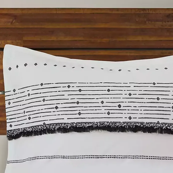 Kirklands Home Mia Striped 3-pc. King Duvet Cover Set White