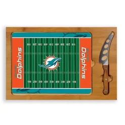 New Kirklands Home Miami Dolphins Cutting Board & Knife Set