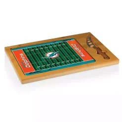 New Kirklands Home Miami Dolphins Cutting Board & Knife Set