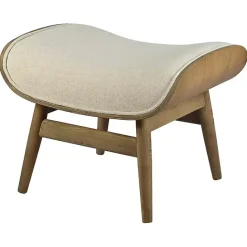 Kirklands Home Mid-Century Modern Saddle Seat Ottoman
