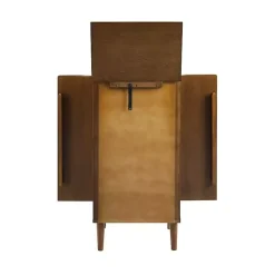 Sale Kirklands Home Mid-Century Modern Walnut Jewelry Armoire Brown