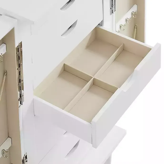 Sale Kirklands Home Mid-Century Modern Jewelry Armoire White