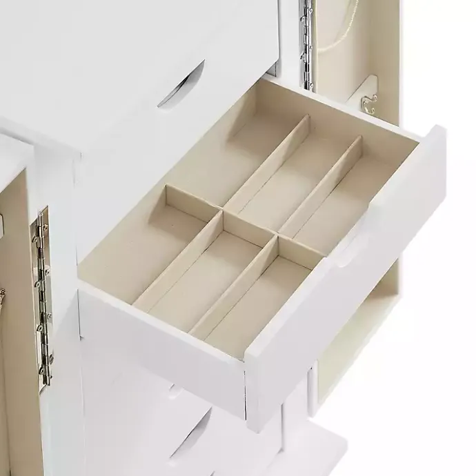 Sale Kirklands Home Mid-Century Modern Jewelry Armoire White