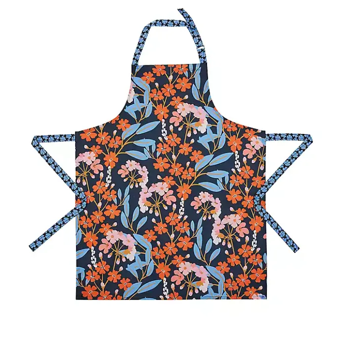 New Kirklands Home Midnight Floral Bistro Apron