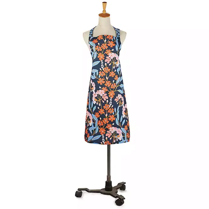 New Kirklands Home Midnight Floral Bistro Apron