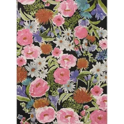 Discount Kirklands Home Midnight Garden Party Indoor/Outdoor Rug, 7x11