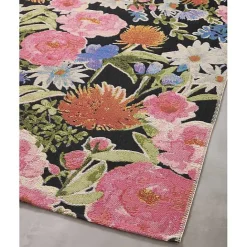 Discount Kirklands Home Midnight Garden Party Indoor/Outdoor Rug, 7x11
