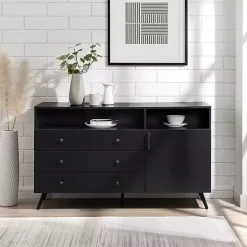 Best Kirklands Home Midnight Mid-Century Modern Sideboard