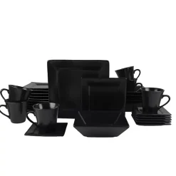 Discount Kirklands Home Midnight Squared 30-pc. Dinnerware Set Black