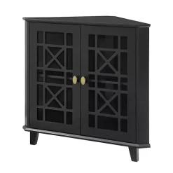Discount Kirklands Home Mikie Corner Cabinet Black