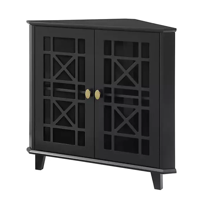 Discount Kirklands Home Mikie Corner Cabinet Black