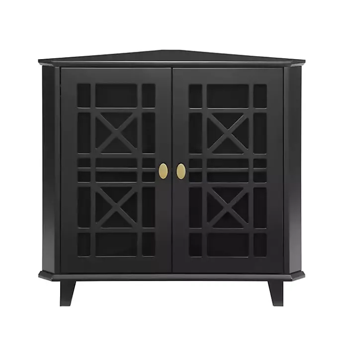 Discount Kirklands Home Mikie Corner Cabinet Black
