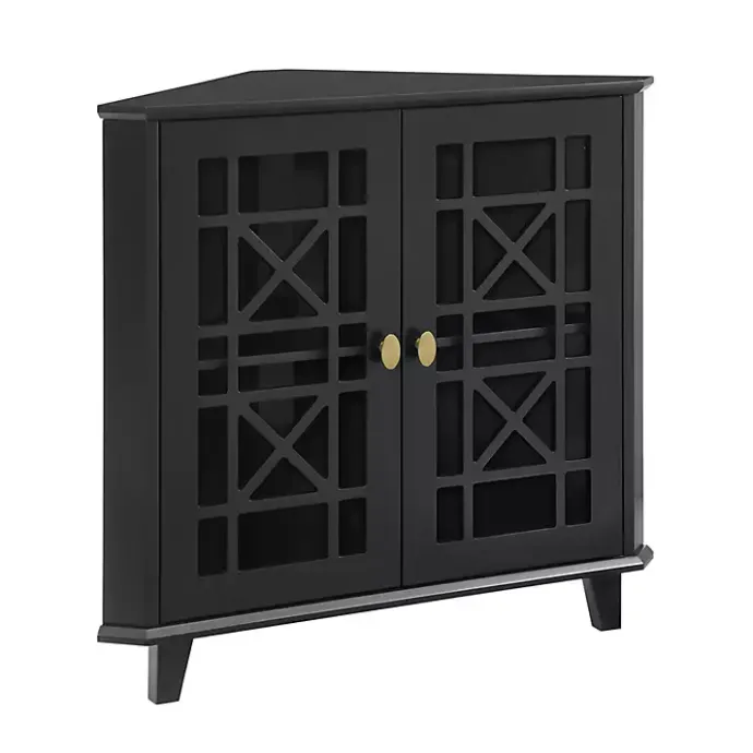 Discount Kirklands Home Mikie Corner Cabinet Black