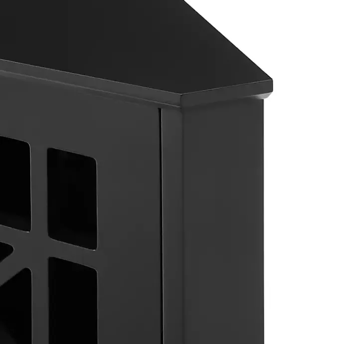 Discount Kirklands Home Mikie Corner Cabinet Black