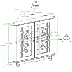 Discount Kirklands Home Mikie Corner Cabinet Black