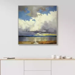 Clearance Kirklands Home Mile High Lake Sky Framed Canvas Art Print Multi