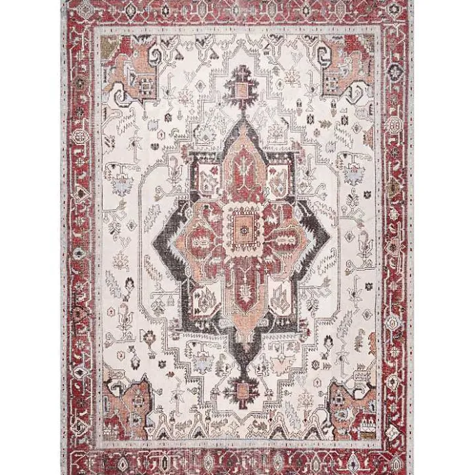 Sale Kirklands Home Miley Traditional Medallion Washable Area Rug, 4x6