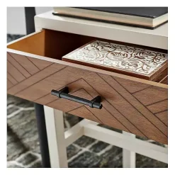 Best Kirklands Home Milo Honey Herringbone Accent Table