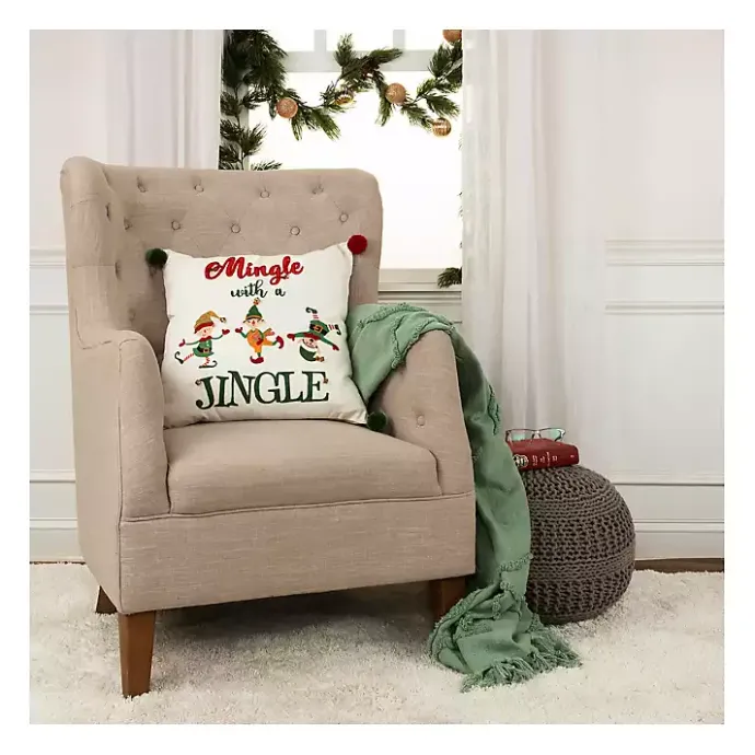 Online Kirklands Home Mingle With A Jingle Christmas Throw Pillow