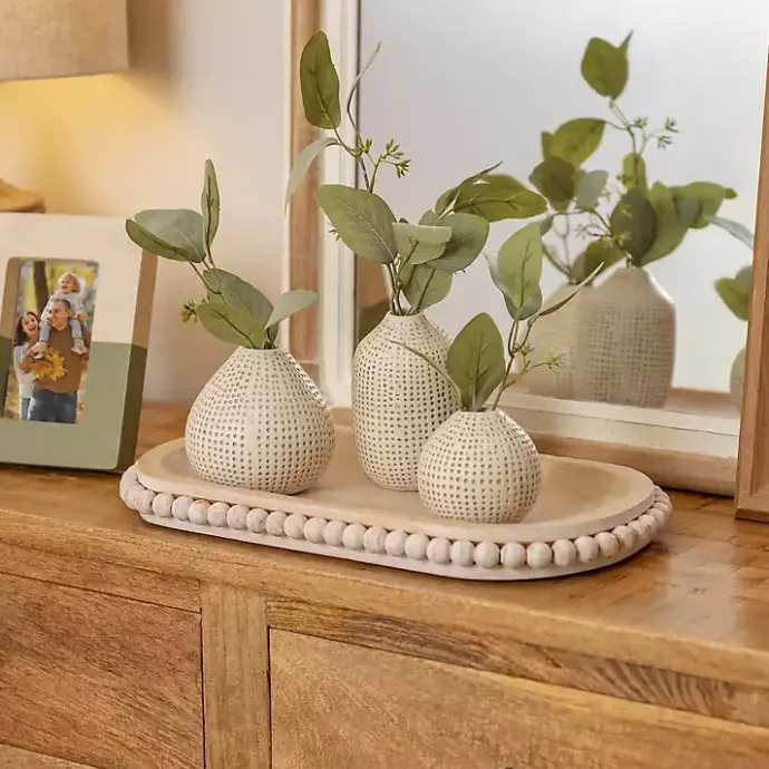 Hot Kirklands Home Mini Ceramic Natural Textured Vase, 3 in.