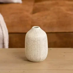 Discount Kirklands Home Mini Ceramic Natural Textured Vase, 5 in.
