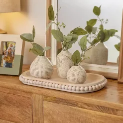 Discount Kirklands Home Mini Ceramic Natural Textured Vase, 5 in.