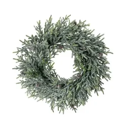 New Kirklands Home Mini Frosted Pine Wreath Green