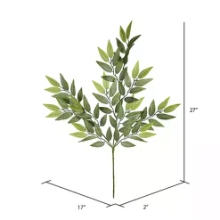 New Kirklands Home Mini Leaves Sprays, Set of 6 Green