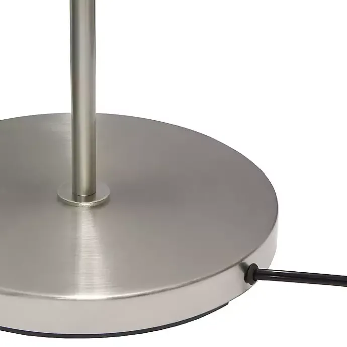 Clearance Kirklands Home Minimal Brushed Nickel Stem Floor Lamp White