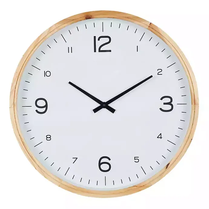Kirklands Home Minimalist Wood Frame Wall Clock