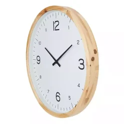Kirklands Home Minimalist Wood Frame Wall Clock