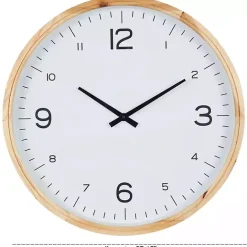Kirklands Home Minimalist Wood Frame Wall Clock