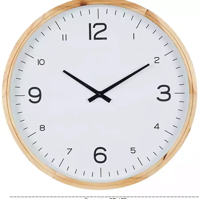 Kirklands Home Minimalist Wood Frame Wall Clock