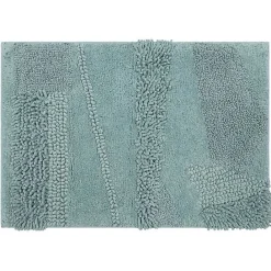 Sale Kirklands Home Mint Asymmetrical Cotton Bath Mat, 60 in. Blue