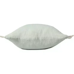 Discount Kirklands Home Mint Gauze Organic Fringe Throw Pillow Green