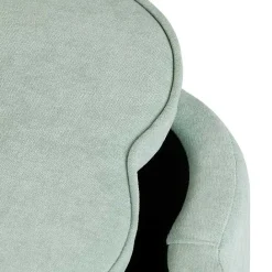 Clearance Kirklands Home Mint Chenille Flower Storage Ottoman Green