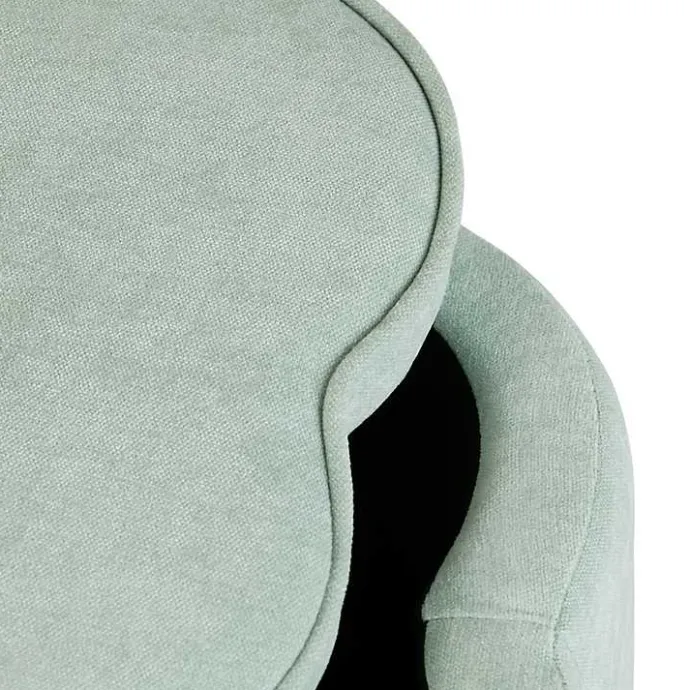 Clearance Kirklands Home Mint Chenille Flower Storage Ottoman Green