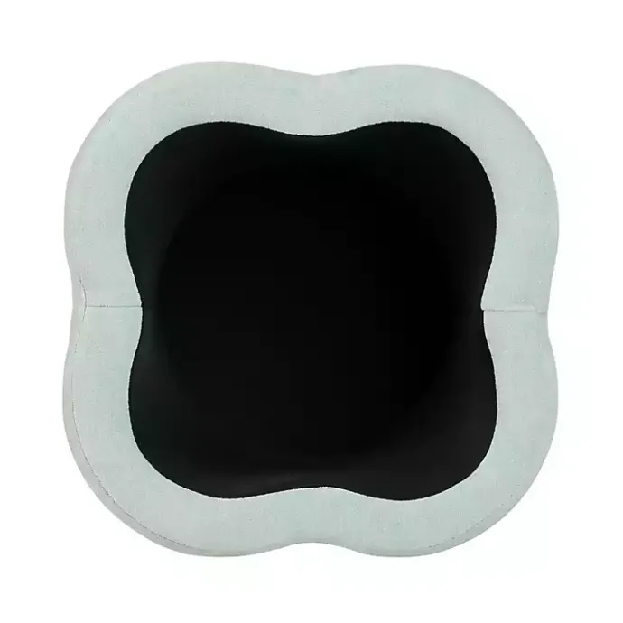 Clearance Kirklands Home Mint Chenille Flower Storage Ottoman Green