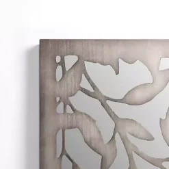 Online Kirklands Home Mira Carved Wood and Mirror Wall Plaque Black