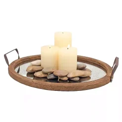 Sale Kirklands Home Mirrored Wood Oval Tray