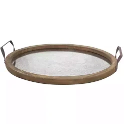Sale Kirklands Home Mirrored Wood Oval Tray