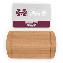 Hot Kirklands Home Mississippi Bulldogs Wood and Glass Serving Board