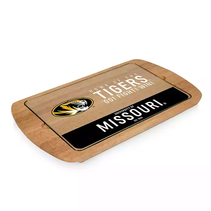Kirklands Home Missouri Tigers Wood and Glass Serving Board