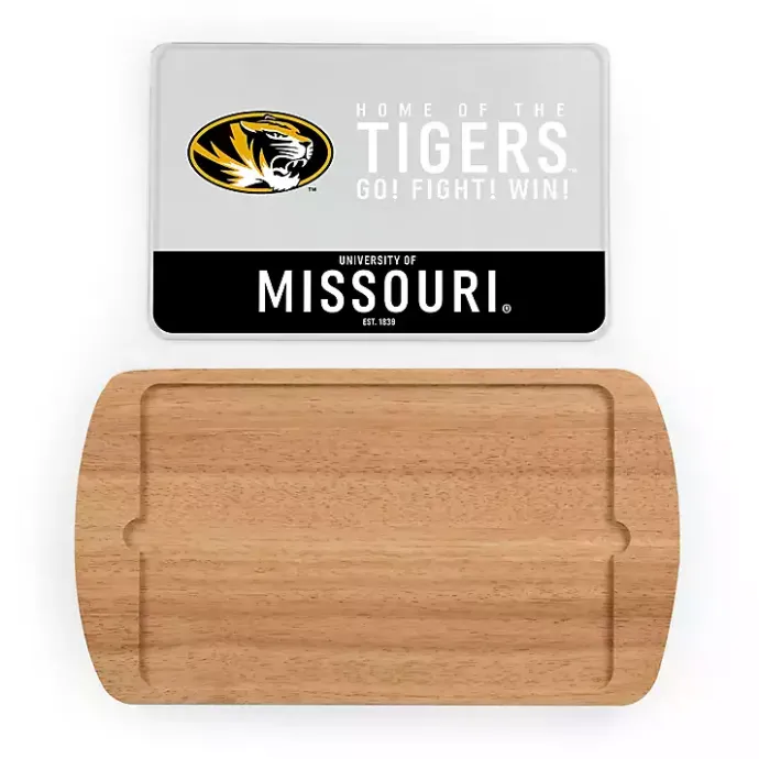 Kirklands Home Missouri Tigers Wood and Glass Serving Board