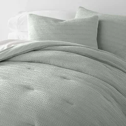 New Kirklands Home Mist Waffle Ultra-Soft 3-pc. Queen Comforter Set Green