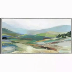 Clearance Kirklands Home Misty Landscape Framed Canvas Art Print Green